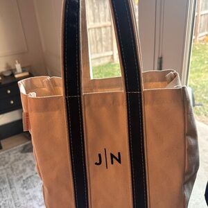 Monogrammed j/s wine tote